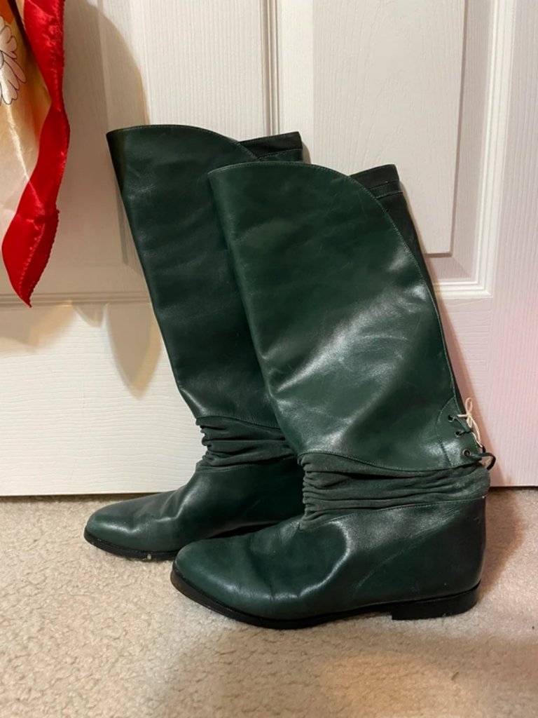Green Leather Boots